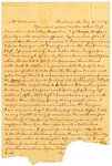 Letter, unknown writer to Samuel Williams