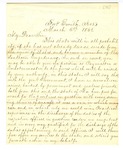 Letter, Thomas Rector to Governor Henry M. Rector