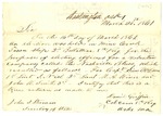 Letter, Colonel Daniel Griffin to John T. Stirman