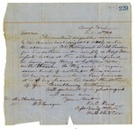 Correspondence, R.C. Reed to Governor Harris Flanagin