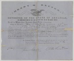 Commission of William H. Blackwell, Captain of Cavalry Company, 36th Regiment, Arkansas Militia