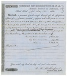 Office of receiver, Confederate States of America, Eastern District of Arkansas, receipt