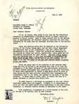 Letter, Dillon S. Myer, Director of the War Relocation Authority to Governor Homer M. Adkins