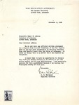 Letter, E.B. Whitaker to Governor Homer M. Adkins