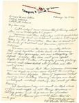 Letter, Private Winston Laughlin to Governor Homer M. Adkins