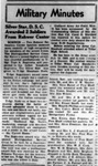 Newspaper article, "Military Minutes: Silver Star, D.S.C. Awarded 2 Soldiers from Rohwer Center"
