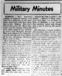 Newspaper article, "Military Minutes: Rohwer"