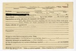 Clifton Clowers World War I discharge card