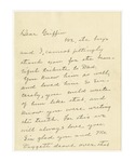 Letter, Hattie Caraway to Griffin Smith by Hattie Caraway
