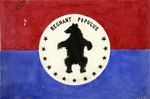 Black Bear Regnant Populus Flag by Evelyn Metzger