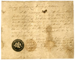 1823 September 29: Eli I. Lewis, Clerk, Arkansas County, to the Legislative Council, Certificate of election of Andrew Latting, Representative