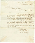 1836 February 18: C.H. Pelham to Governor William S. Fulton, Resignation as clerk of Independence County and recommendation of William Moore as his successor