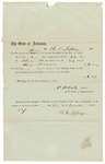 1858 December 23: O.H. Oats, Speaker of the House of Representatives, to R.E. Jeffery, Voucher for payment for Jeffery's service in Arkansas General Assembly