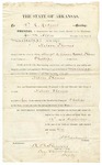 1876 September 12: Governor A.H. Garland to N.R. Rodgers, Commission to Rodgers to return Nelson Thomas, fugitive, from the state of Mississippi