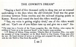 Folk song, "The Cowboy's Dream" by John Lomax and Alan Lomax