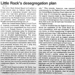 "Little Rock's Desegregation Plan," Arkansas Gazette, March 15, 1986