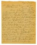 Letter from George Welch to Governor Harvey Parnell by George Welch