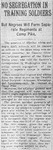 "No Segregation in Training of Soldiers," Arkansas Gazette August 18, 1917