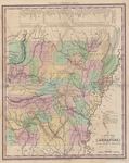A New Map of Arkansas With its Canals, Roads and Distances by H S. Tanner