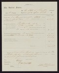 1863 January 1-1863 April 26: Voucher for pay certificate at discharge, Robert R. Shelton, private, Company G, First Regiment, Arkansas United States volunteers