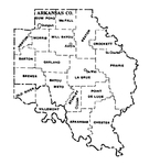 Arkansas County townships map, 1930