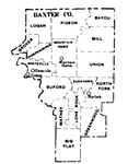 Baxter County townships map, 1930