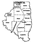 Calhoun County townships map, 1930
