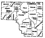 Carroll County townships map, 1930