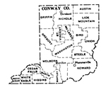 Conway County townships map, 1930