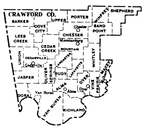 Crawford County townships map, 1930