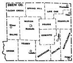 Drew County townships map, 1930