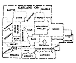Garland County townships map, 1930