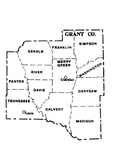 Grant County townships map, 1930