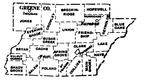 Greene County townships map, 1930