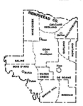 Hempstead County townships map, 1930