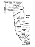 Howard County townships map, 1930
