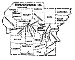 Independence County townships map, 1930