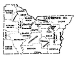 Lawrence County townships map, 1930