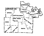 Lincoln County townships map, 1930