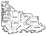 Little River County townships map, 1930