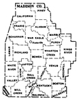 Madison County townships map, 1930