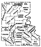 Marion County townships map, 1930