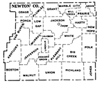 Newton County townships map, 1930