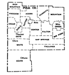 Polk County townships map, 1930