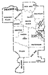 Prairie County townships map, 1930