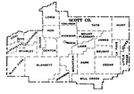 Scott County townships map, 1930