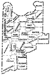 Sebastian County townships map, 1930