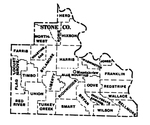 Stone County townships map, 1930