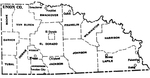 Union County townships map, 1930