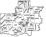 White County townships map, 1930